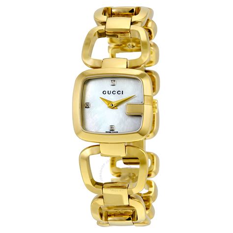 gold gucci white|Gucci gold watch women.